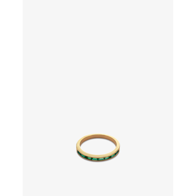 Monica Vinader Womens Yellow Gold Mini Baguette 18ct Yellow Gold-plated Vermeil Sterling-silver And