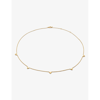 Monica Vinader Womens Yellow Gold Heart Station 18ct Yellow Gold-plated Vermeil Sterling-silver Neck In Yellow Gold