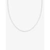 Astrid & Miyu Gleam Rhodium-plated Brass And Zirconia Chain Necklace In Silver