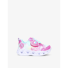 Skechers Heart Lights-midsole Woven Trainers 2-5 Yea In Pink