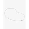 Monica Vinader Womens Sterling Silver Heart Sterling-silver And 2.4ct Diamond Pendant Necklace In Sterling Silver
