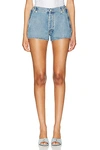 Coperni Blue Open Hip Denim Shorts In Washed Blue