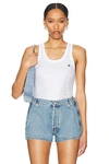 COPERNI CRYSTAL EMBELLISHED LOGO TANK TOP