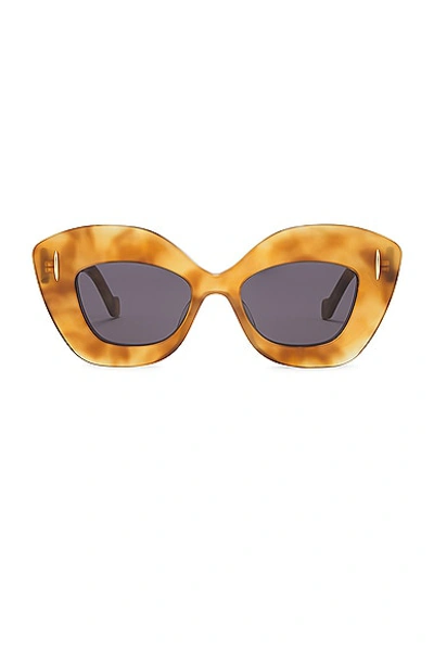 Loewe Anagram Sunglasses In Blonde Havana & Smoke