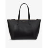 Smythson East West Tote Bag With Zip In Panama In Black