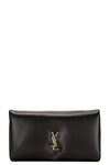 Saint Laurent Calypso Large Bi-fold Wallet In Noir