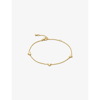 Monica Vinader Womens Yellow Gold Heart Station 18ct Yellow Gold-plated Vermeil Sterling-silver Chai In Yellow Gold