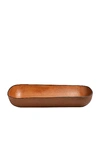 Hunting Season Molded Leather Oversized Oval Bowl In Cognac