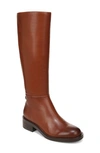 Sam Edelman Mable Womens Leather Block Heel Knee-high Boots In Rich Cognac