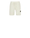 Stone Island Logo Badge Bermuda Shorts Bermuda And Short White In Green