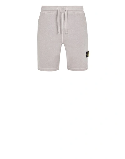 Stone Island Fleece Bermuda Shorts Gray Cotton