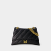 Balenciaga Crush Chain M Crossbody -  - Leather - Black In Black