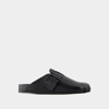 BALENCIAGA SUNDAY SLIDES - BALENCIAGA - LEATHER - BLACK