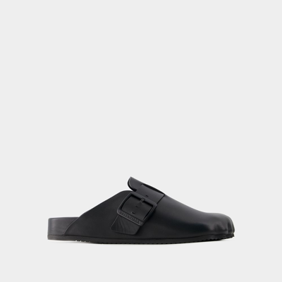 BALENCIAGA MULES SUNDAY - BALENCIAGA - CUIR - NOIR