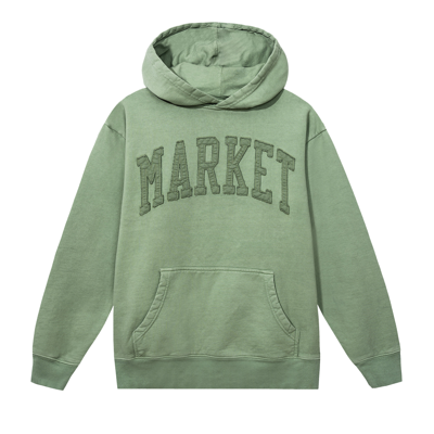 Pre-owned Market Vintage Wash Arc Hoodie 'basil' In Green
