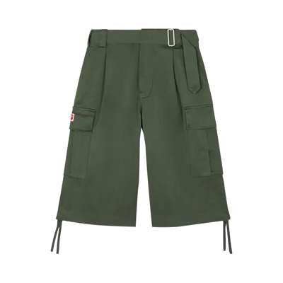 Pre-owned Kenzo Army Cargo Short 'dark Khaki' In Green