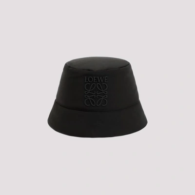 Loewe Anagram Puffer Bucket Hat In Black