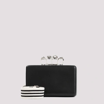 Alexander Mcqueen Twisted Clutch In Neutral