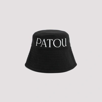 Patou Logo Printed Bucket Hat In B Black