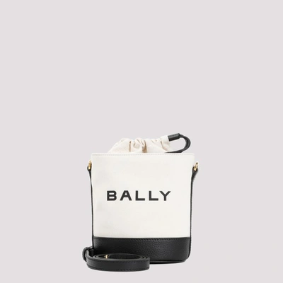Bally Bar Bucket Bag In Io Natural Black Oro