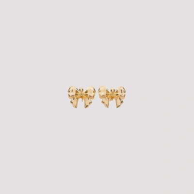 Hugo Kreit Bow Earrings In Gold