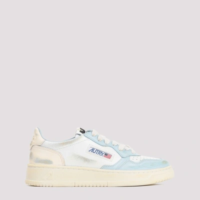 Autry Super Vintage Light Blue Sneakers In White