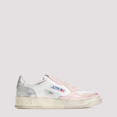 Autry Super Vintage Pink Sneakers In White