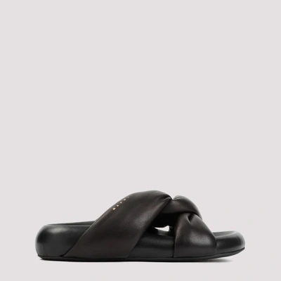 Marni Tie Sandal In N Black