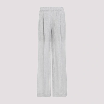 Brunello Cucinelli Linen Pants In Grey