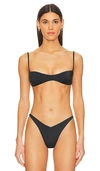 Belle The Label Clio Bikini Top In Black