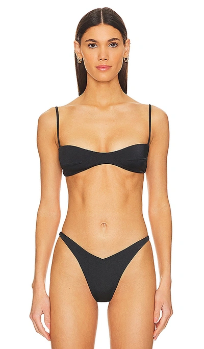 Belle The Label Clio Bikini Top In Black