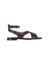 Tod's Kenia Leather Sandals In Brown