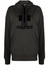 Isabel Marant Étoile Black Hoodie With Tonal Logo Print In ブラック