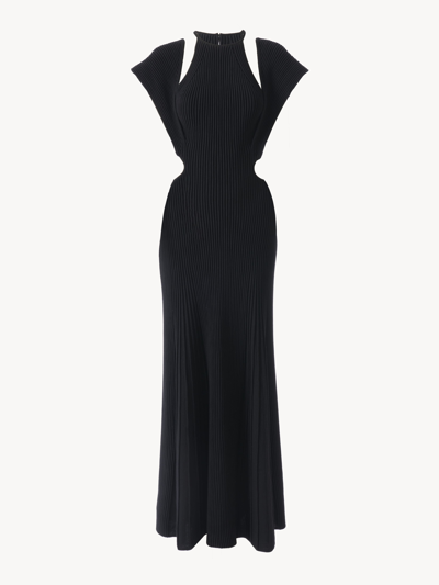Chloé Women Abito Maxi Con Dettagli Cut-out In Black