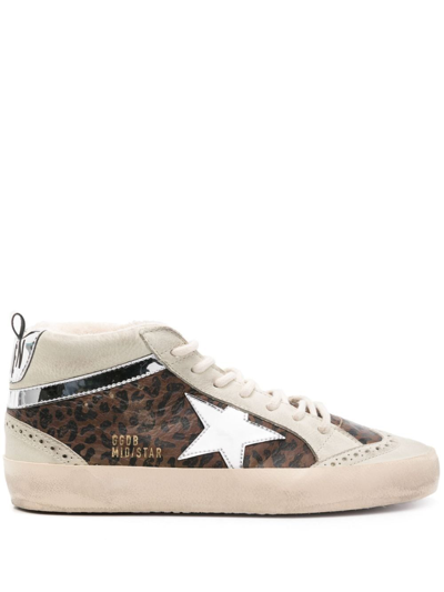 Golden Goose Mid Star High-top Sneakers In ブラウン