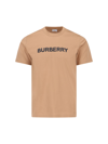 Burberry Beige T-shirt With Logo Print On Front In Cotton Woman In Brown