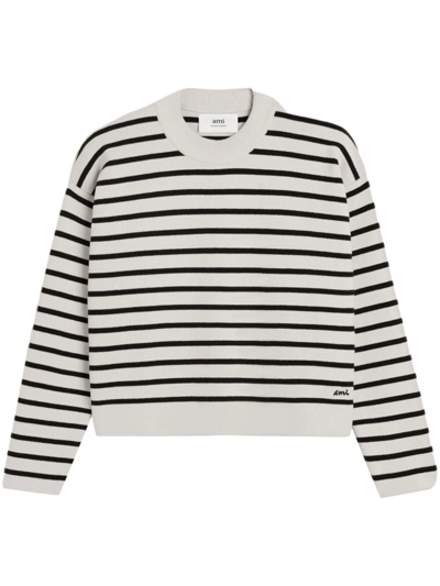 AMI ALEXANDRE MATTIUSSI EMBROIDERY SAILOR SWEATER