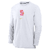 Nike San Diego Padres Authentic Collection City Connect Player  Men's Dri-fit Mlb Pullover Jacket In White