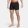 Nike Men's Dri-fit Essential Cotton Stretch Boxer Briefs (3-pack) In Black
