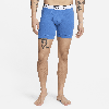 Nike Dri-fit Essential Assorted 3-pack Stretch Cotton Boxer Briefs In Blue