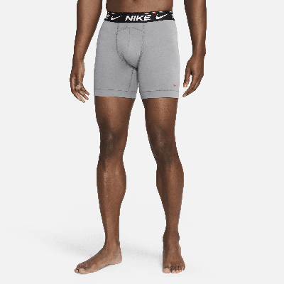 Nike Men's Dri-fit Ultra Comfort Boxer Briefs (3-pack) In Grey