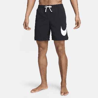 Nike Men's Swim 7" Volley Shorts In Black