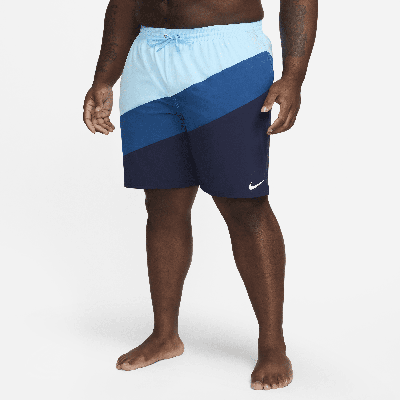 Nike Men's Swim 9" Volley Shorts (extended Size) In Blue