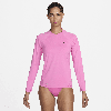 Nike Women's Essential Long-sleeve Hydroguard Swim Shirt In Pink