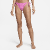Nike Women's Swim Retro Flow String Bikini Bottom In Pink