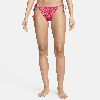 Nike Women's Swim Swirl String Bikini Bottom In Pink