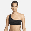 Nike Women's Swim Essential Asymmetrical Bikini Top In Black