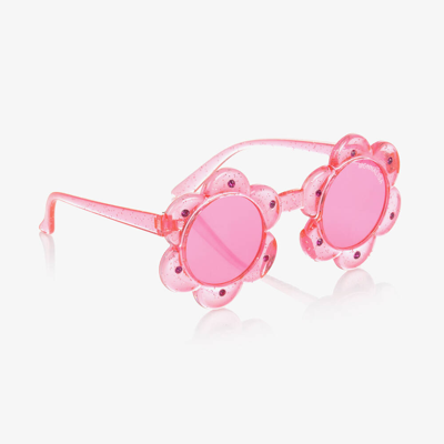 Monnalisa Babies' Girls Pink Flower Sunglasses
