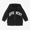GIVENCHY BOYS BLACK COTTON ZIP-UP TOP