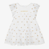 Givenchy Girls White & Gold 4g Tulle Dress In White